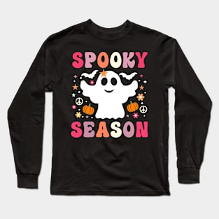 Spooky Season Funny Ghost Halloween Long Sleeve T-Shirt